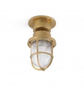 1 Light Outdoor Pedestal Light Brass IP44, E27 - 1