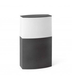 1 Light Outdoor Bollard Pedestal Light White, Dark Grey IP44, E27 - 1