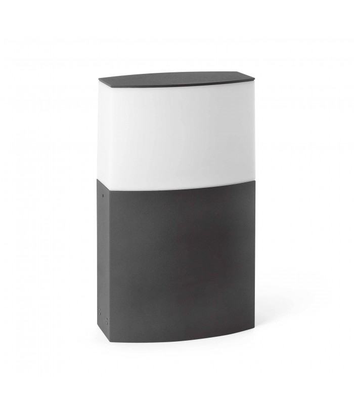 1 Light Outdoor Bollard Pedestal Light White, Dark Grey IP44, E27 - 1