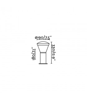 LED Outdoor Pedestal Light White, Dark Grey IP65 - 2