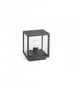 1 Light Outdoor Pedestal Light Dark Grey IP54, E27 - 1