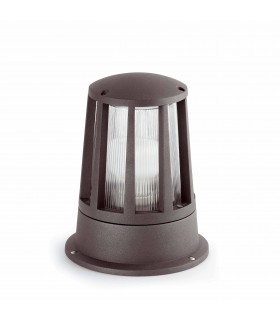 1 Light Outdoor Pedestal Light Dark Grey IP54, E27 - 1