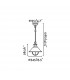 1 Light Large Outdoor Ceiling Pendant Light Clear, Rust Brown, E27 - 2
