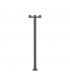 2 Light Outdoor Lamp Post Dark Grey - Base Only IP44, E27 - 1