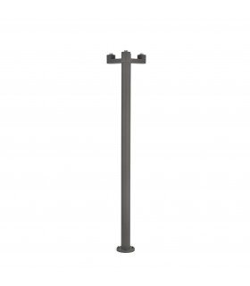 3 Light Outdoor Lamp Post Dark Grey - Base Only IP44, E27 - 1