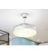 Vento 6 Speed Ceiling Fan Retractable Blades Matt White Integrated LED Light Remote Control Timer & Reversible Functions-1