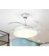 Vento 6 Speed Ceiling Fan Retractable Blades Matt White Integrated LED Light Remote Control Timer & Reversible Functions-6