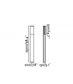 LED Outdoor Lamp Post Dark Grey IP65 - 2