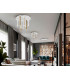 Varas Dimmable Ceiling 9 Light Cluster Drop Gold Matt White Dimmable 3000K-1