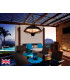 Estufa Outdoor Electrical Heater Ceiling Dome Pendant Black Remote Control IP44-1