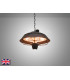 Estufa Outdoor Electrical Heater Ceiling Dome Pendant Black Remote Control IP44-2