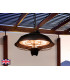 Estufa Outdoor Electrical Heater Ceiling Dome Pendant Black Remote Control IP44-3