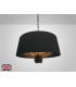Estufa Outdoor Electrical Heater Ceiling Cylindrical Pendant Black Remote Control IP44-2