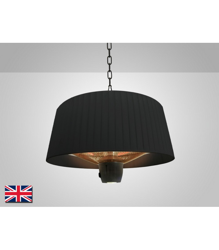 Estufa Outdoor Electrical Heater Ceiling Cylindrical Pendant Black Remote Control IP44-2