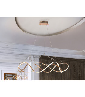 Molly Integrated LED Ceiling Pendant Rose Gold Dimmable Remote Control-2