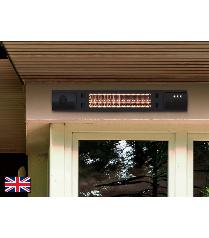 Estufa Outdoor Electrical Wall Heater with Bluetooth Speaker Timer Remote Control IP55-3