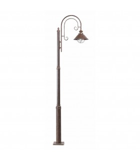 1 Light Lamp Post Rust Brown, E27 - 1