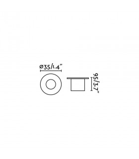 LED Small Outdoor In Ground Recessed Spotlight Matt Nickel IP67 - 2