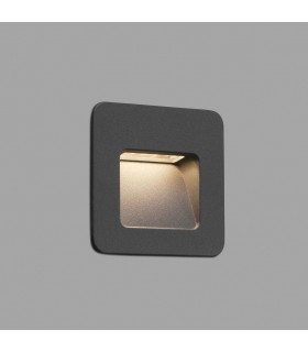 LED Outdoor Recessed Wall Light Dark Grey IP44 - 1