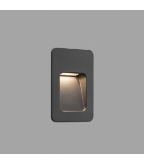 LED Outdoor Recessed Wall Light Dark Grey IP44 - 1