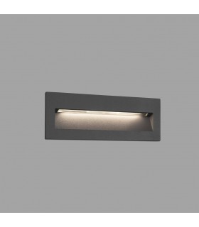 LED Outdoor Recessed Wall Light Dark Grey IP65 - 1