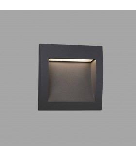 LED Outdoor Recessed Wall Light Dark Grey IP65 - 1