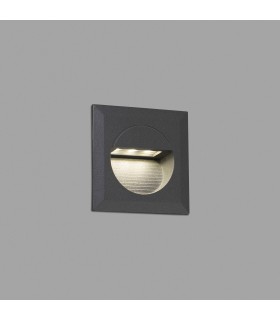 LED Outdoor Recessed Wall Light Dark Grey IP44 - 1