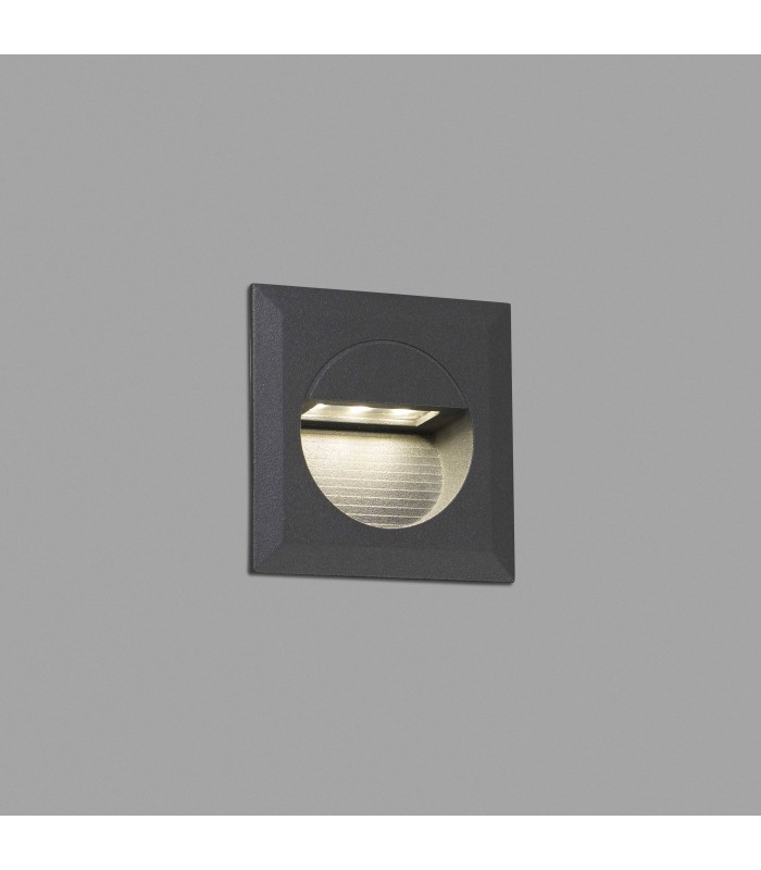LED Outdoor Recessed Wall Light Dark Grey IP44 - 1