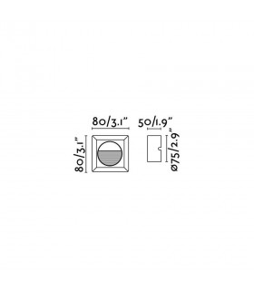 LED Outdoor Recessed Wall Light Dark Grey IP44 - 2