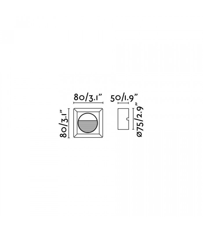 LED Outdoor Recessed Wall Light Dark Grey IP44 - 2
