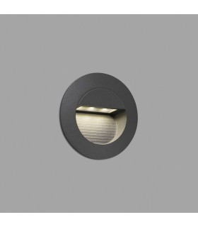 LED Outdoor Recessed Wall Light Dark Grey IP44 - 1
