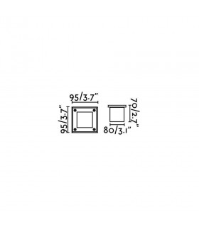LED Square Recessed Outdoor Ground Light Matt Nickel IP67 - 2