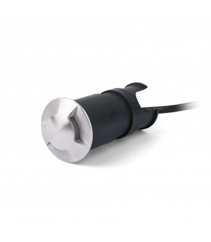 LED Recessed Outdoor Ground Light Matt Nickel IP67 - Three Direction - 1