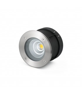 LED Outdoor Recessed Spotlight Wide Beam Angle Matt Nickel IP67 - 1