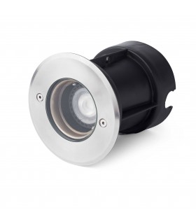 1 Light Small Outdoor Recessed Spotlight Matt Nickel IP67, GU10 - 1