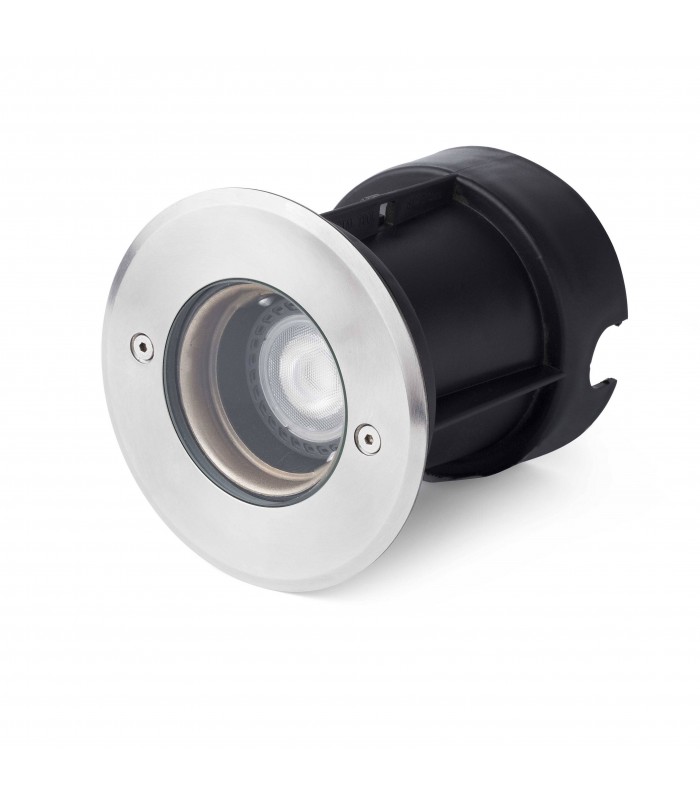 1 Light Small Outdoor Recessed Spotlight Matt Nickel IP67, GU10 - 1