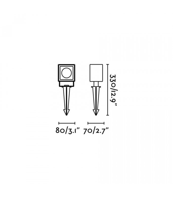 LED Outdoor Spike Light Black IP65 - 3