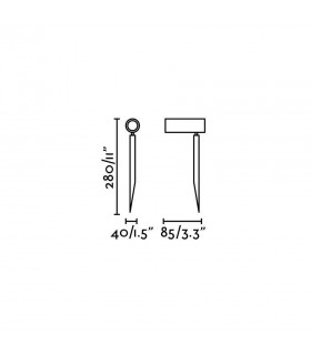LED Outdoor Short Spike Light Black IP44 - 2
