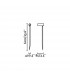 LED Outdoor Tall Spike Light Black IP44 - 3