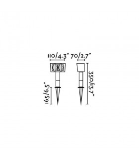 Outdoor Plug On Spike Black IP44 - 2