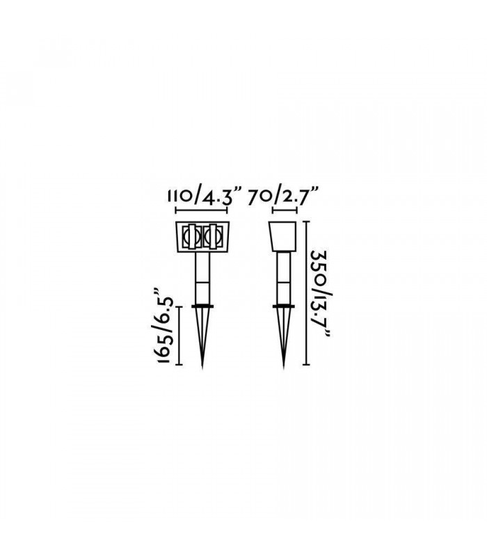 Outdoor Plug On Spike Black IP44 - 2