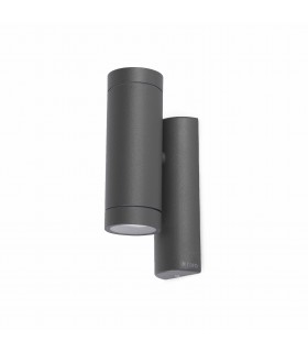2 Light Outdoor Wall Light Dark Grey IP44, GU10 - 1