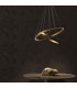 Modern Rim Integrated LED Black 3 Tier Circular Pendant Ceiling Light-2