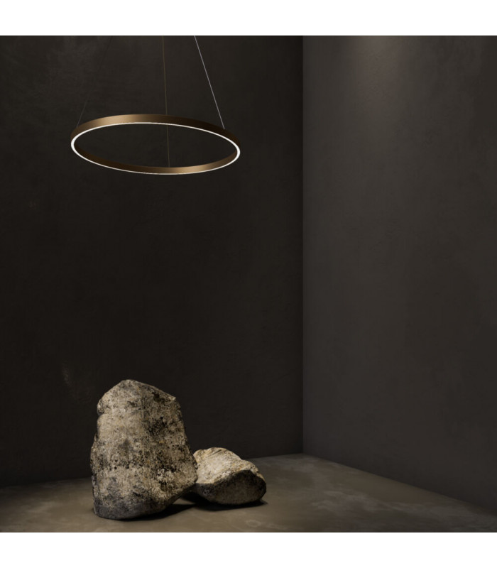 Modern Rim Integrated LED Brass Ring Pendant Ceiling Light-2