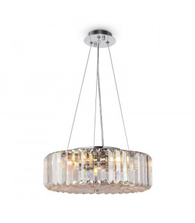 Modern Recinto 6 Light Chrome Ceiling Lamp Crystal-1