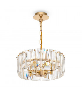 Modern Puntes 4 Light Gold Cylindrical Pendant Ceiling Light
