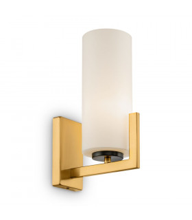 Modern Fortano Brass Wall Lamp Glass Shade