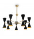 Modern Vesper 14 Light Black with Gold Pendant Ceiling Light-1