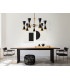 Modern Vesper 14 Light Black with Gold Pendant Ceiling Light-2