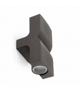 2 Light Outdoor Up Down Wall Light Dark Grey IP44, GU10 - 1
